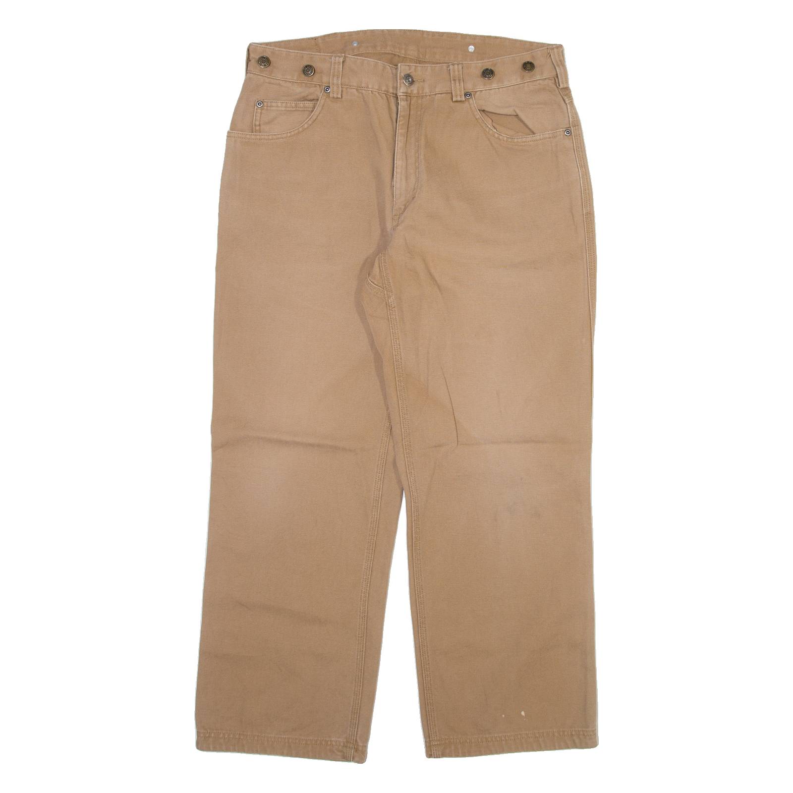 DULUTH TRADING Mens Trousers Beige Relaxed Straight W36 L30