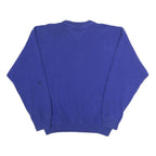 TOMMY HILFIGER Mens Blue Patterned Jumper Crew Neck Basic Knit XL Classic Cotton