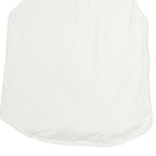 BALLON CLUB & CO Womens White Sleeveless Shirt Button Neck Top L Cotton Blend