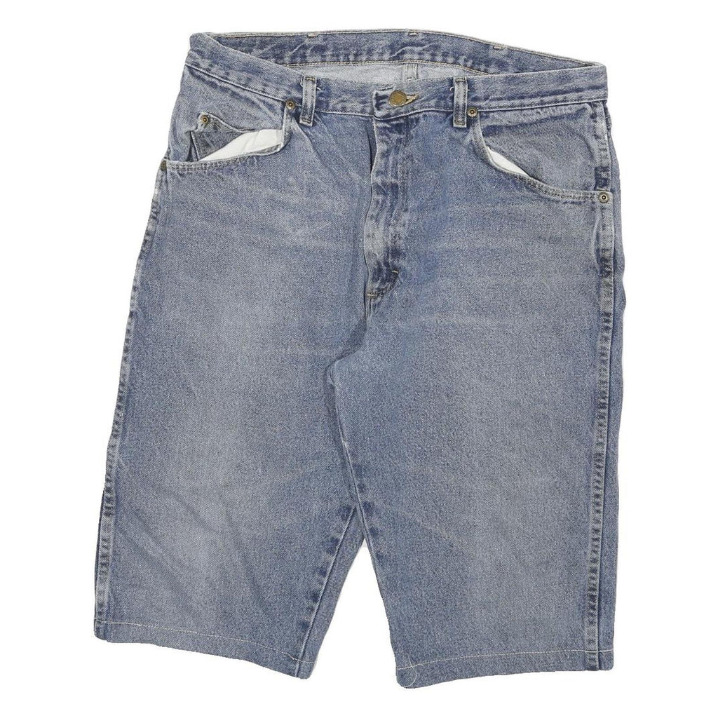 WRANGLER Mens Blue Denim Casual Shorts XL W32 Cotton Blend Relaxed Fit