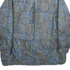 YOUR SIXTH SENSE Womens Blue Green Geometric Zip Jacket UK 18 Casual Lightweight