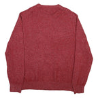 NAUTICA Mens Red Plain Cotton Blend Jumper Crew Neck Basic Knit XL Sweater