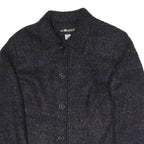 SAG HARBOUR Womens Blue Coach Jacket UK 6 Polyester Blend Woven Plain Classic
