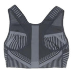 NIKE Womens Black Sports Crop Top Sleeveless Round Neck Striped S Activewear