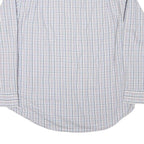 NAUTICA Mens White & Blue Check Shirt L Classic Cotton Blend Lightweight