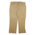 DICKIES Mens Jeans Beige Regular Straight Denim Stone Wash W40 L32 Workwear