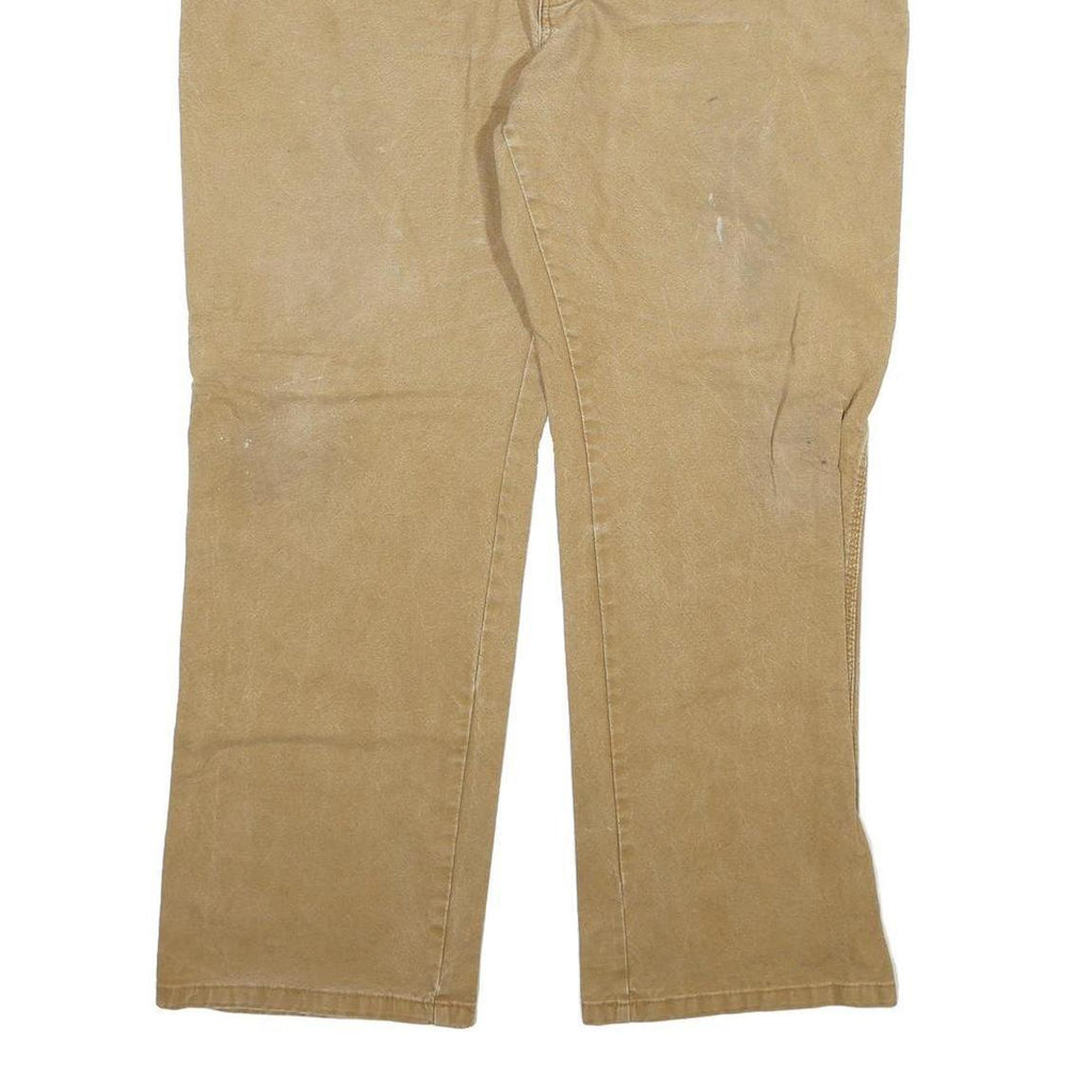 DICKIES Mens Jeans Beige Regular Straight Denim Stone Wash W40 L32 Workwear