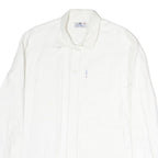 WENET Mens White Cotton Regular Fit Shirt M Casual Long Sleeve Button Closure