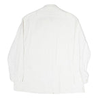 WENET Mens White Cotton Regular Fit Shirt M Casual Long Sleeve Button Closure