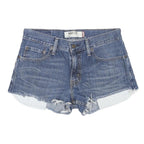 LEVI'S Womens Blue Denim Boot Cut Shorts M W30 Cotton Blend Casual Summer