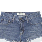 LEVI'S Womens Blue Denim Boot Cut Shorts M W30 Cotton Blend Casual Summer