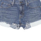 LEVI'S Womens Blue Denim Boot Cut Shorts M W30 Cotton Blend Casual Summer