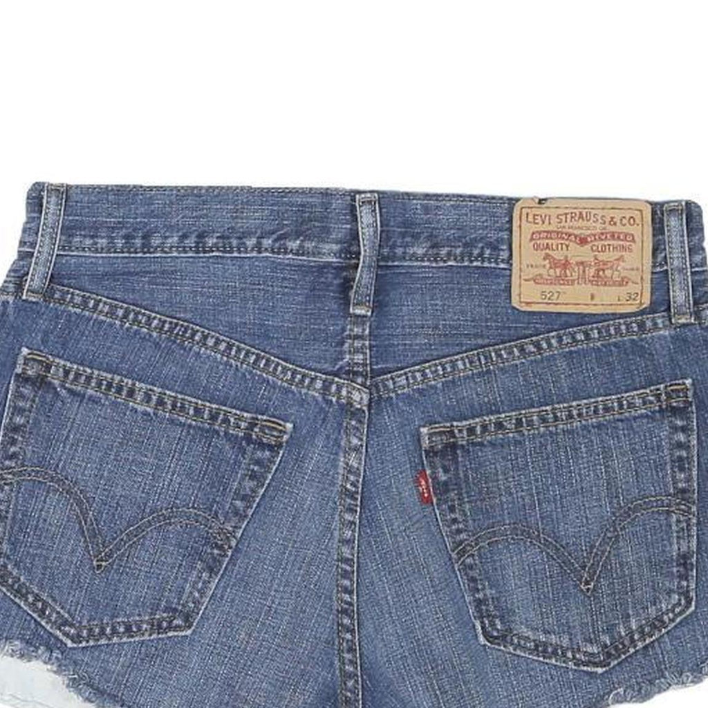LEVI'S Womens Blue Denim Boot Cut Shorts M W30 Cotton Blend Casual Summer