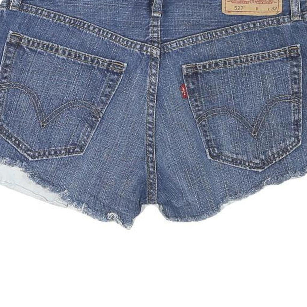 LEVI'S Womens Blue Denim Boot Cut Shorts M W30 Cotton Blend Casual Summer