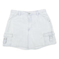 GLORIA VANDERBILT Womens White Denim Cargo Shorts UK 14 W32 Cotton Casual