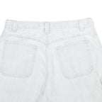 GLORIA VANDERBILT Womens White Denim Cargo Shorts UK 14 W32 Cotton Casual