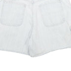 GLORIA VANDERBILT Womens White Denim Cargo Shorts UK 14 W32 Cotton Casual