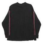 PUMA Womens Black & Maroon Sweatshirt Crew Neck UK 18 Cotton Blend Long Sleeve