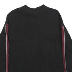 PUMA Womens Black & Maroon Sweatshirt Crew Neck UK 18 Cotton Blend Long Sleeve