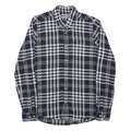 BARBOUR Mens Blue & White Check Shirt XS Classic Cotton Blend Button-Down Casual