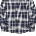 BARBOUR Mens Blue & White Check Shirt XS Classic Cotton Blend Button-Down Casual