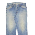DICKIES Mens Relaxed Light Blue Denim Jeans W34 L30 Cotton Blend Zip Pocket