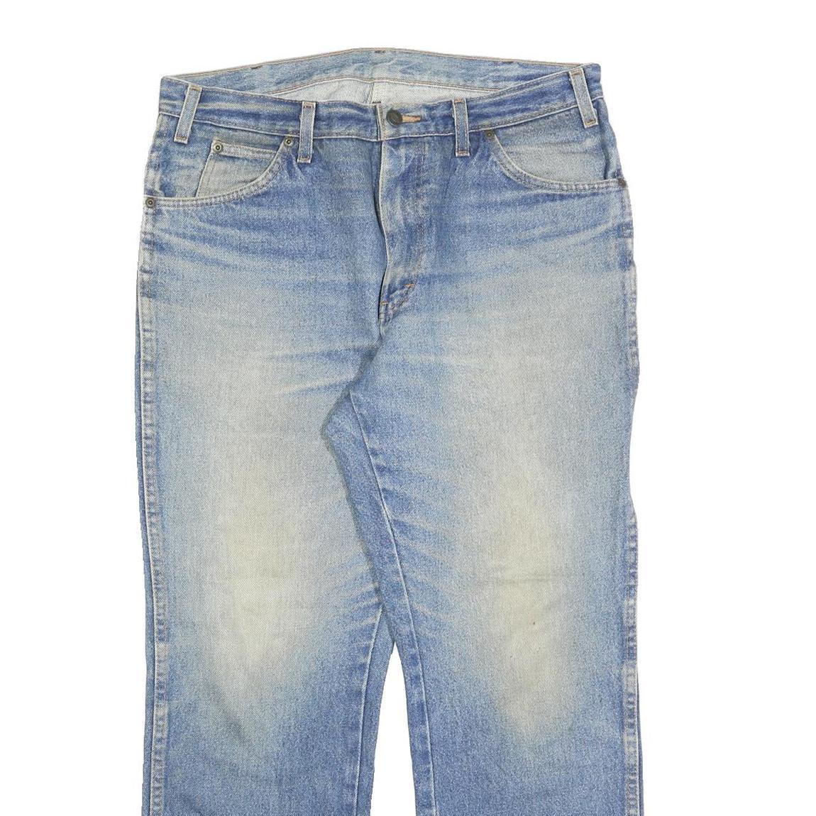 DICKIES Mens Relaxed Light Blue Denim Jeans W34 L30 Cotton Blend Zip Pocket