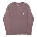 CARHARTT Womens Purple Long Sleeve T-Shirt XS Crew Neck Cotton Pocket