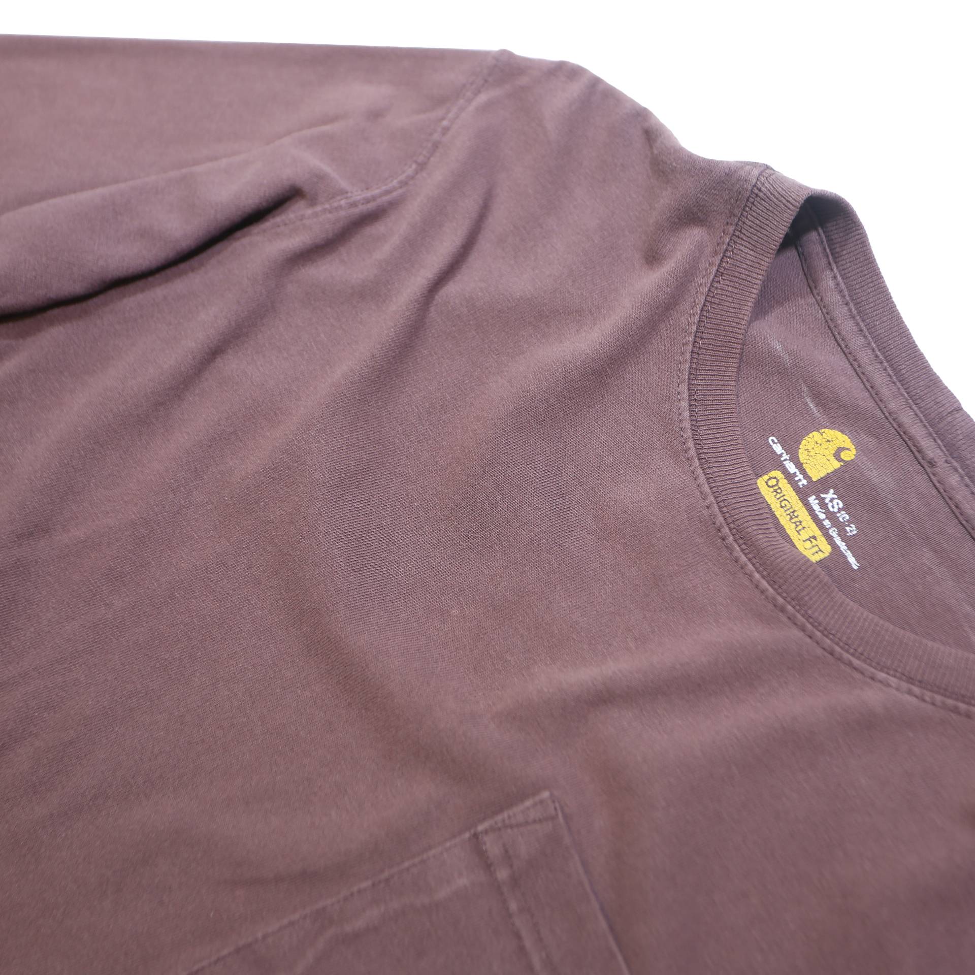 CARHARTT Womens Purple Long Sleeve T-Shirt XS Crew Neck Cotton Pocket