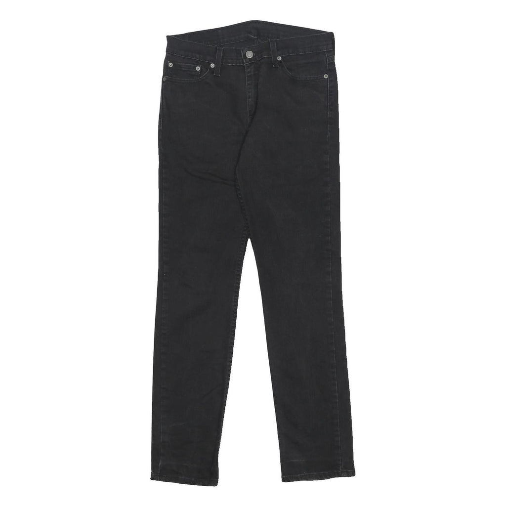 LEVI'S 511 Slim Mens Black Slim Skinny Denim W30 L32 Zip Jeans Stylish