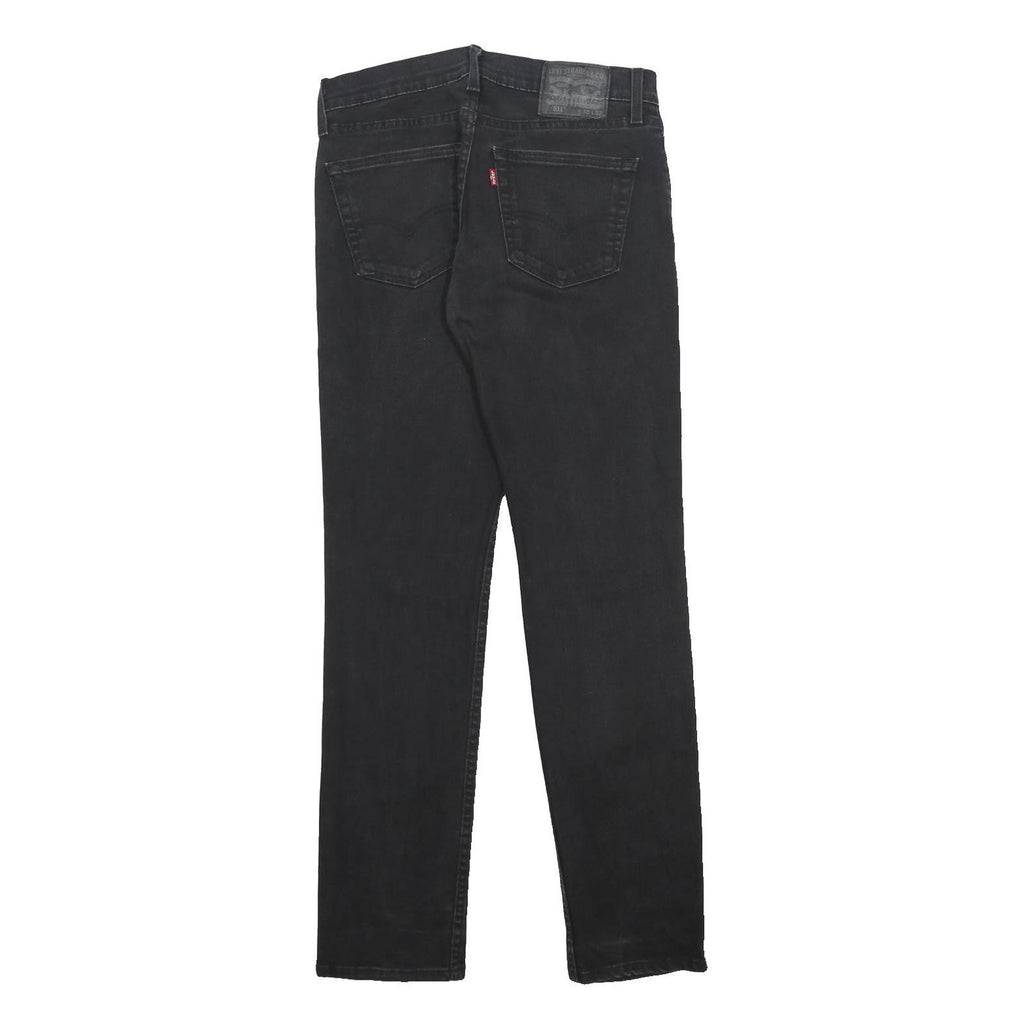 LEVI'S 511 Slim Mens Black Slim Skinny Denim W30 L32 Zip Jeans Stylish