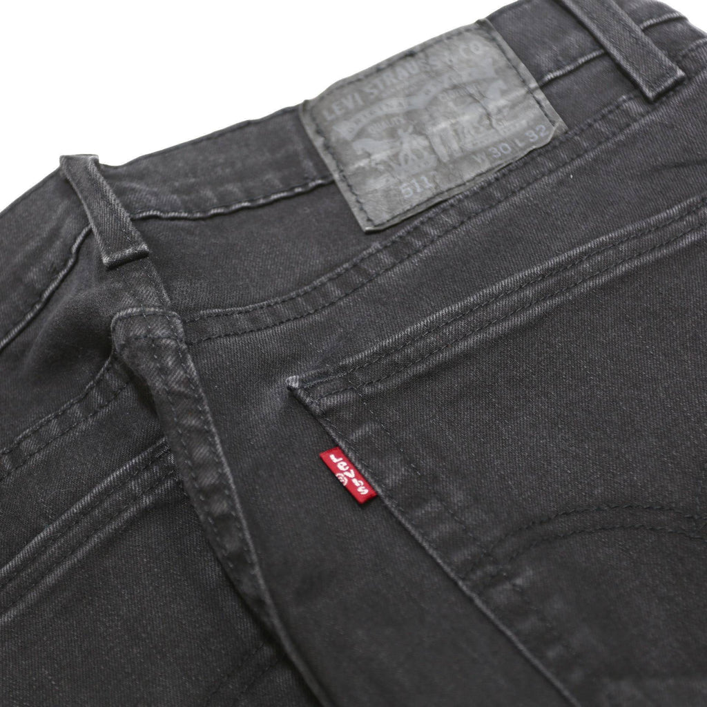 LEVI'S 511 Slim Mens Black Slim Skinny Denim W30 L32 Zip Jeans Stylish