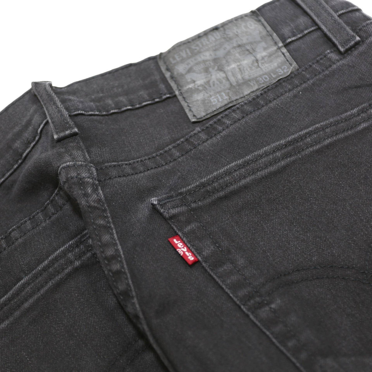 LEVI'S 511 Slim Mens Black Slim Skinny Denim W30 L32 Zip Jeans Stylish