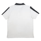 ADIDAS Mens White & Black Short Sleeve Basic Polo Shirt XL Polyester Blend