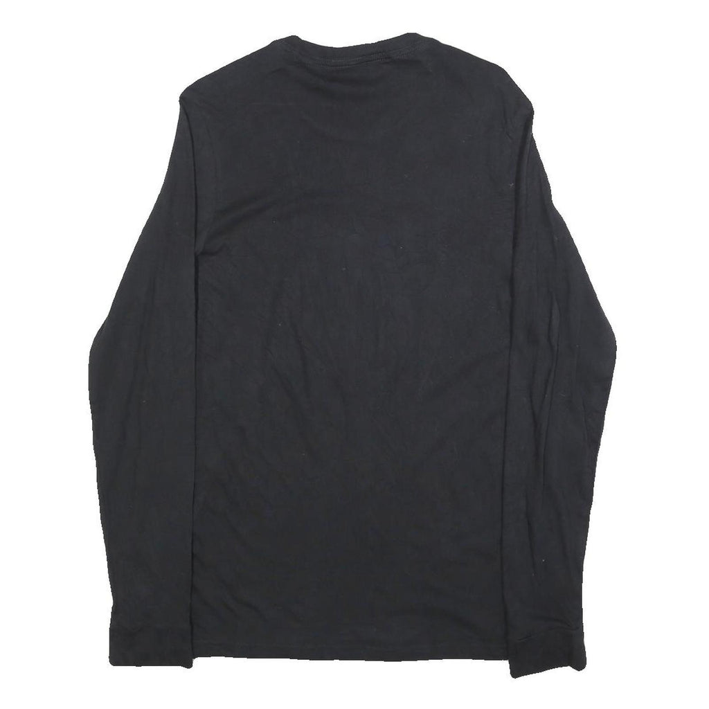 ADIDAS Mens Black Orange Silver Creek Graphic Long Sleeve Crew Neck T-Shirt M