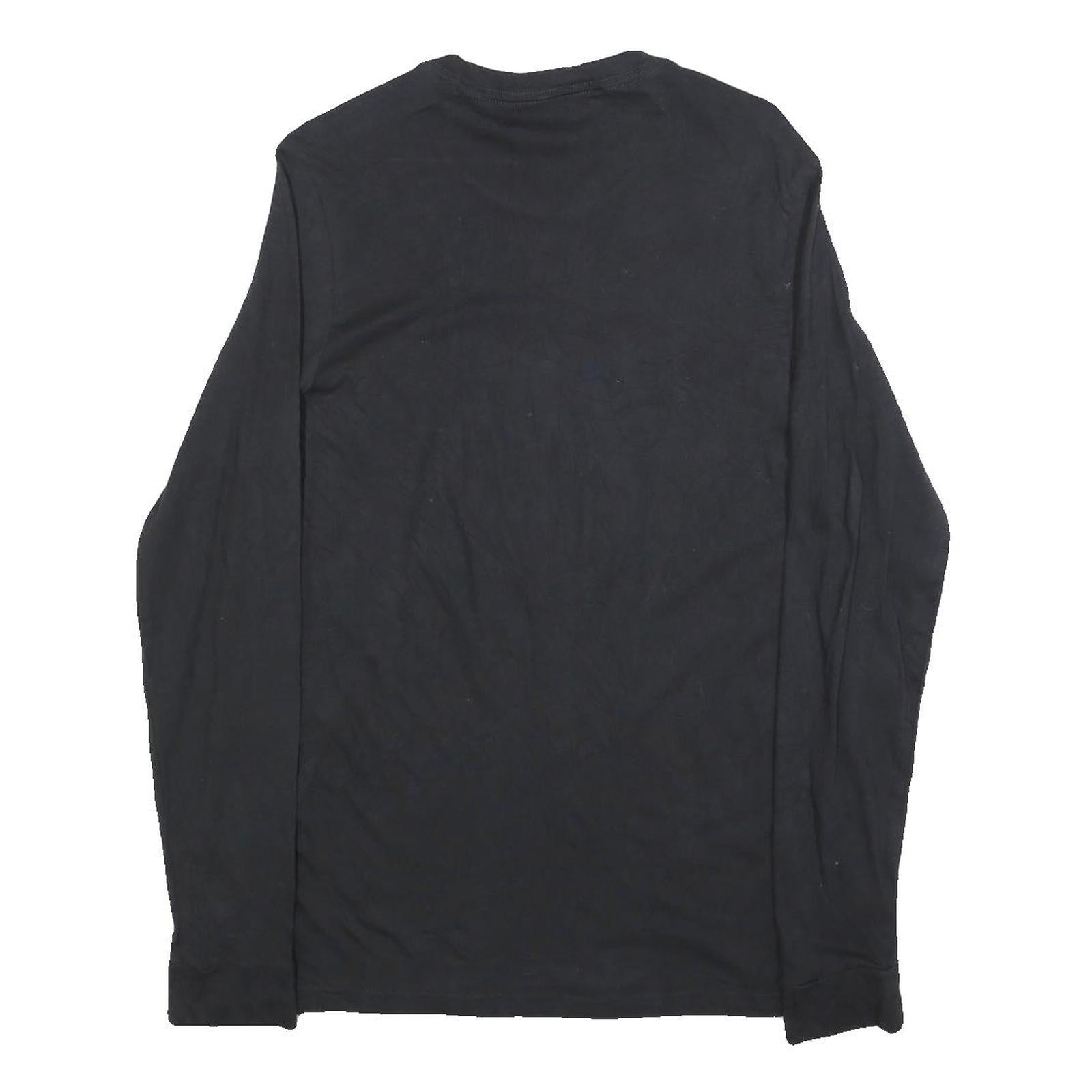 ADIDAS Mens Black Orange Silver Creek Graphic Long Sleeve Crew Neck T-Shirt M