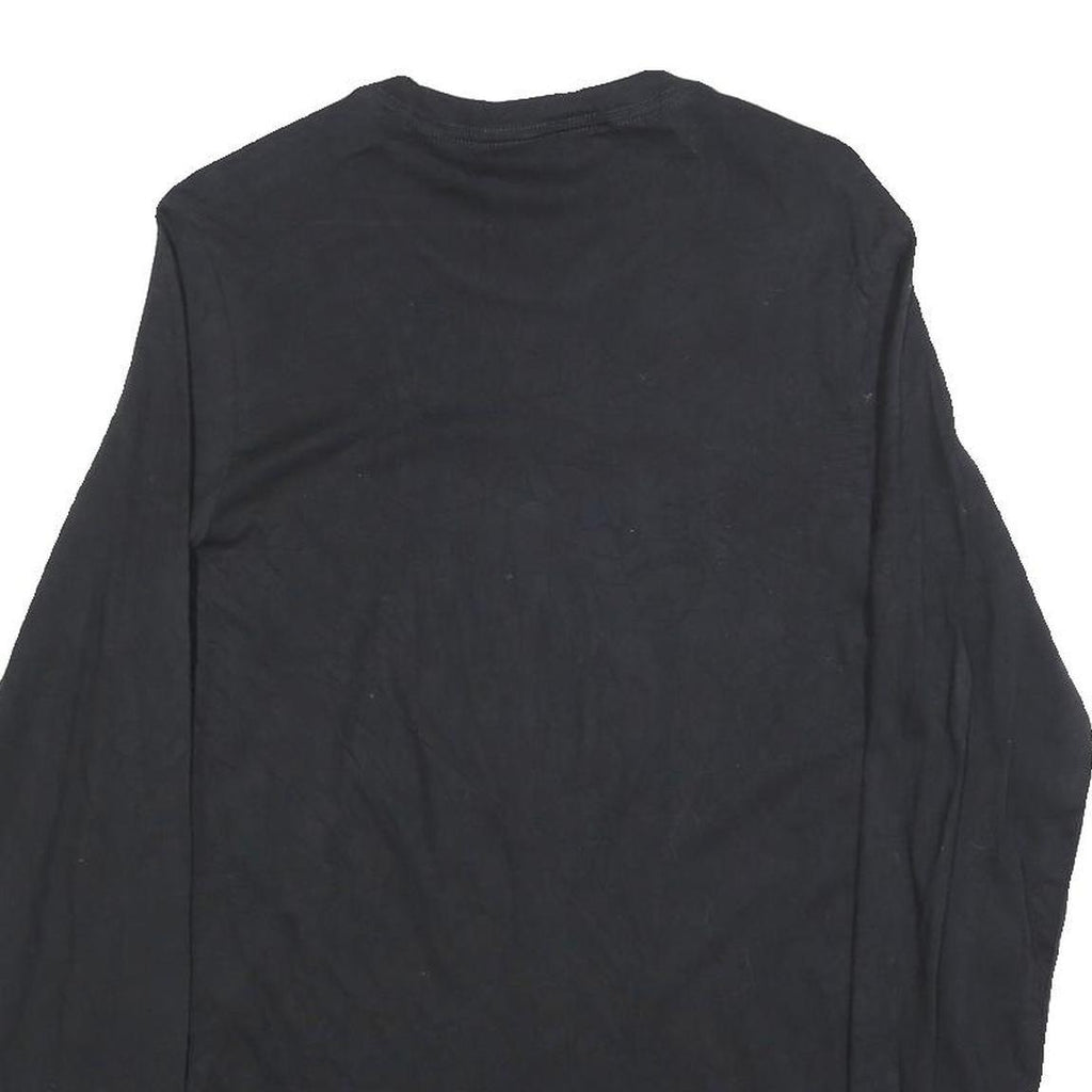 ADIDAS Mens Black Orange Silver Creek Graphic Long Sleeve Crew Neck T-Shirt M