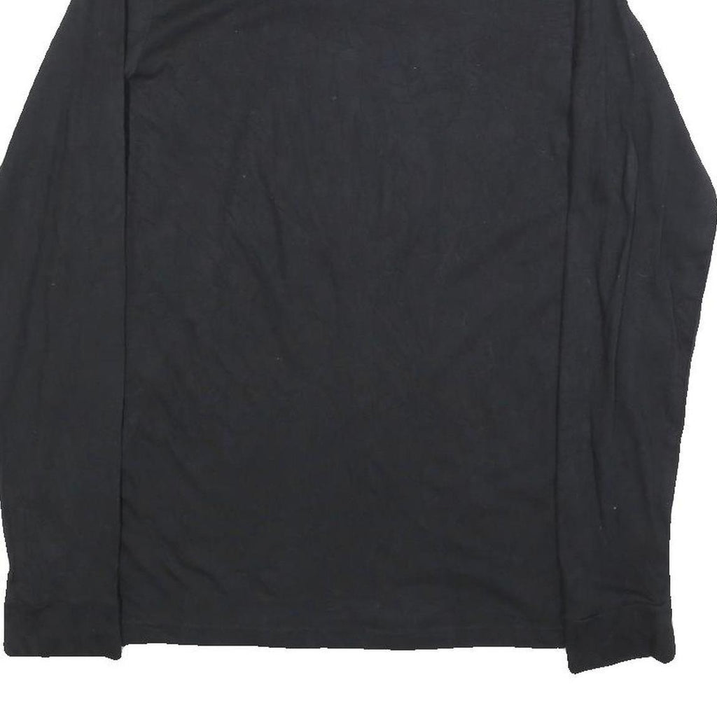 ADIDAS Mens Black Orange Silver Creek Graphic Long Sleeve Crew Neck T-Shirt M