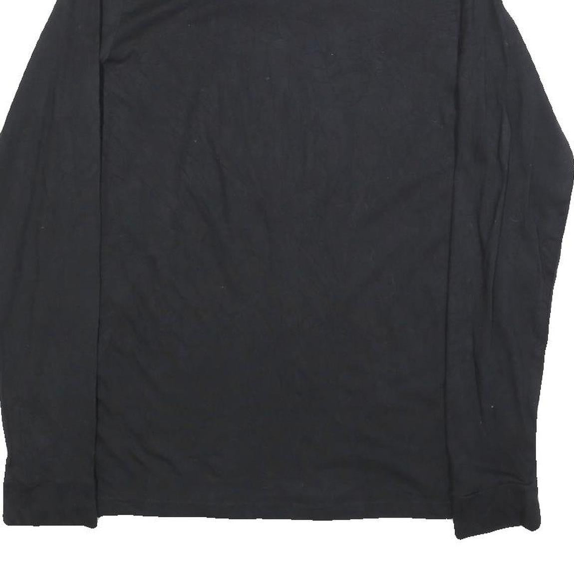 ADIDAS Mens Black Orange Silver Creek Graphic Long Sleeve Crew Neck T-Shirt M