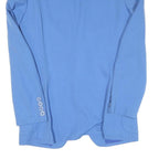 Womens Blue Button Jacket S Cotton Blend Classic Tailored Plain Elegant Style