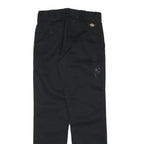 DICKIES Mens Cotton Blend Black Slim Tapered Trousers W27 L30 Workwear Durable