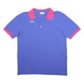 KAPPA Mens Blue & Pink Short Sleeve Plain Polo Shirt L Cotton Casual Summer