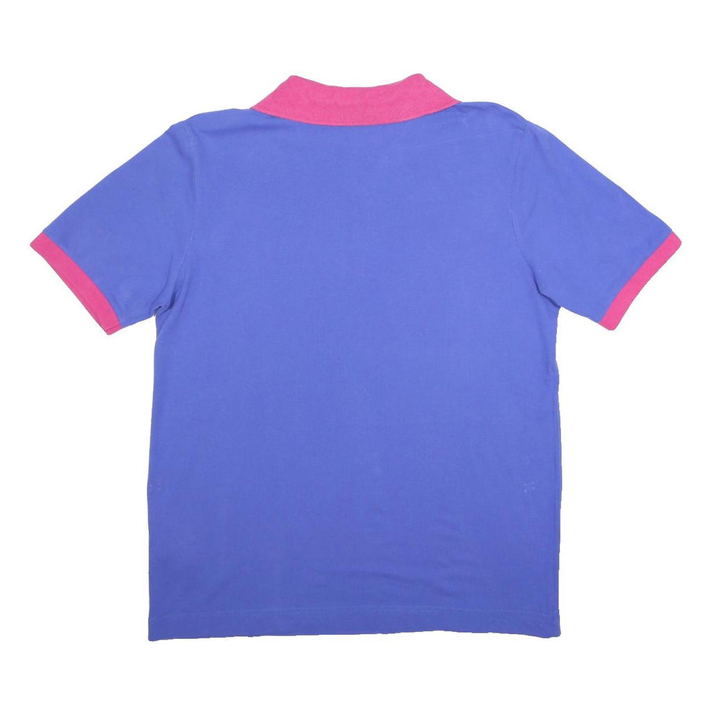 KAPPA Mens Blue & Pink Short Sleeve Plain Polo Shirt L Cotton Casual Summer
