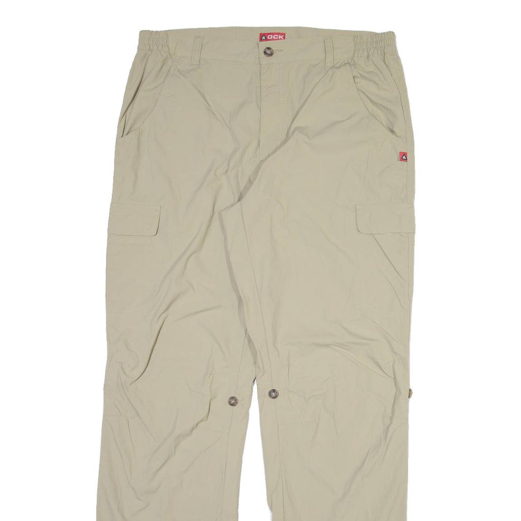 OCK Cargo Mens Trousers Beige Regular Straight W34 L33