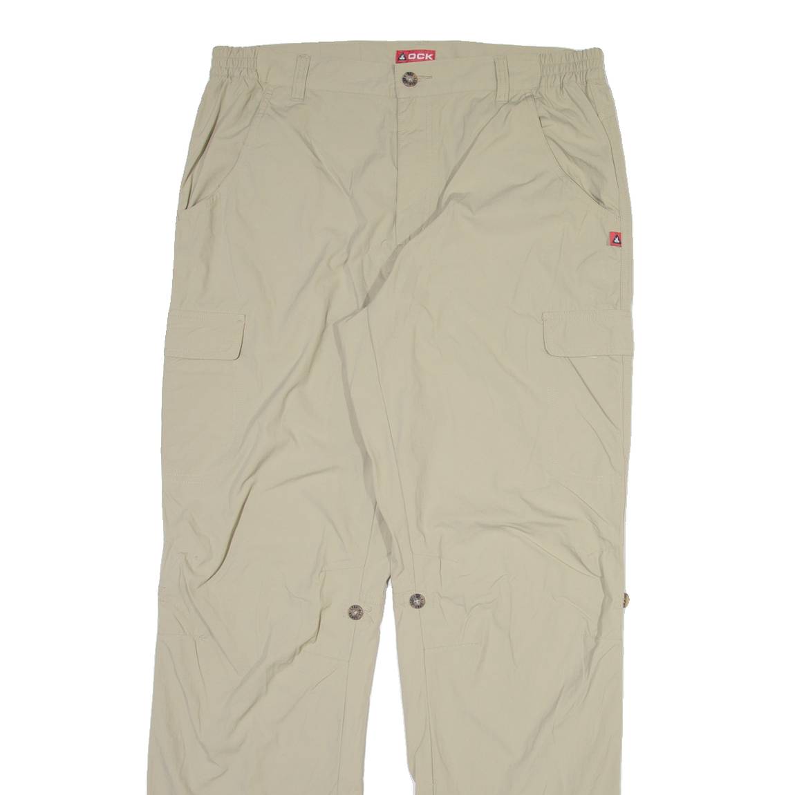 OCK Cargo Mens Trousers Beige Regular Straight W34 L33