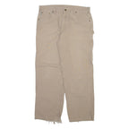 CARHARTT Carpenter Mens Trousers Beige Relaxed Straight W38 L32