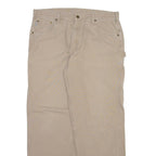 CARHARTT Carpenter Mens Trousers Beige Relaxed Straight W38 L32