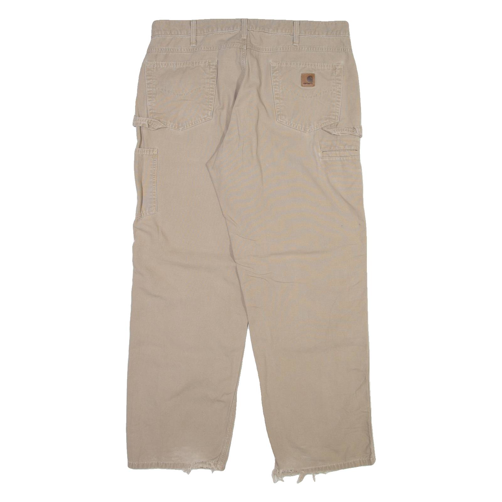 CARHARTT Carpenter Mens Trousers Beige Relaxed Straight W38 L32