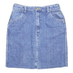 Womens Blue Cotton Denim Mini Skirt Plain M Casual Spring Summer