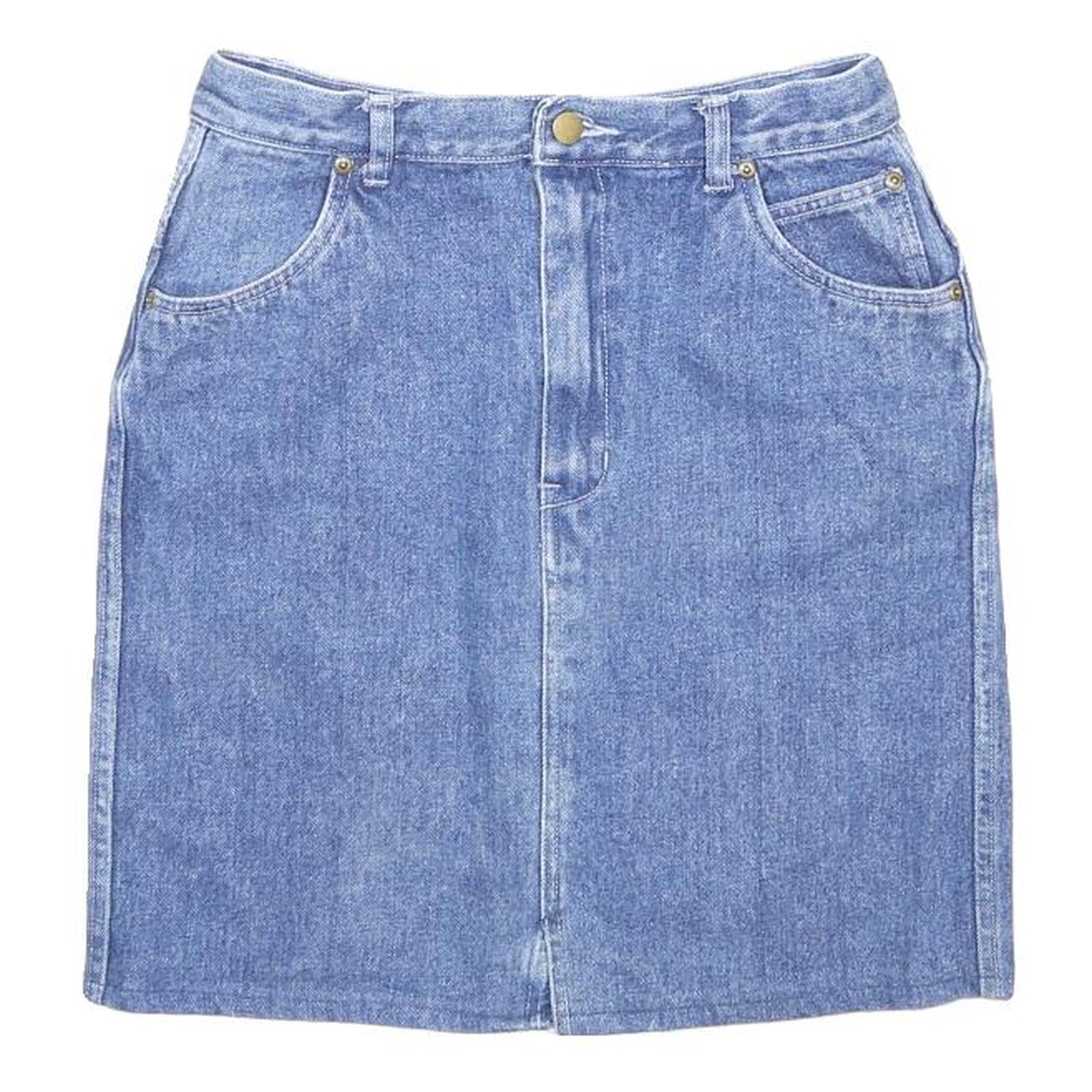 Womens Blue Cotton Denim Mini Skirt Plain M Casual Spring Summer